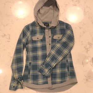 Marmot button down flannel hoodie
